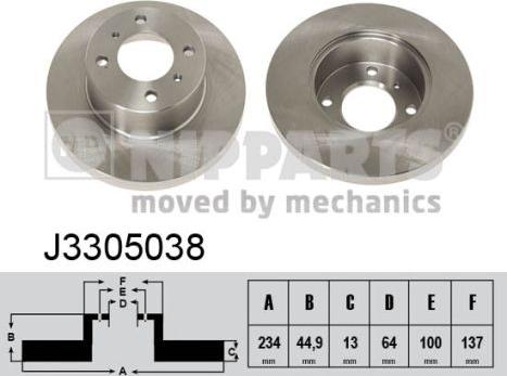 Nipparts J3305038 - Disc frana aaoparts.ro