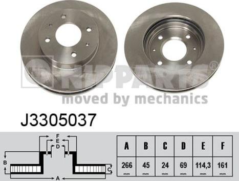 Nipparts J3305037 - Disc frana aaoparts.ro