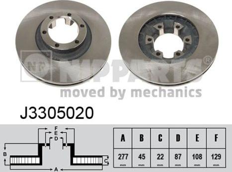 Nipparts J3305020 - Disc frana aaoparts.ro