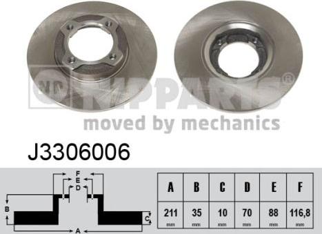 Nipparts J3306006 - Disc frana aaoparts.ro