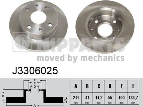 Nipparts J3306025 - Disc frana aaoparts.ro