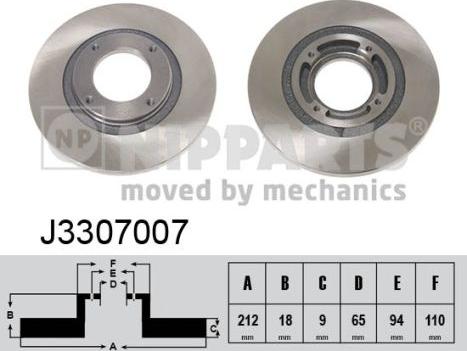 Nipparts J3307007 - Disc frana aaoparts.ro