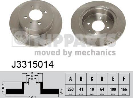 Nipparts J3315014 - Disc frana aaoparts.ro