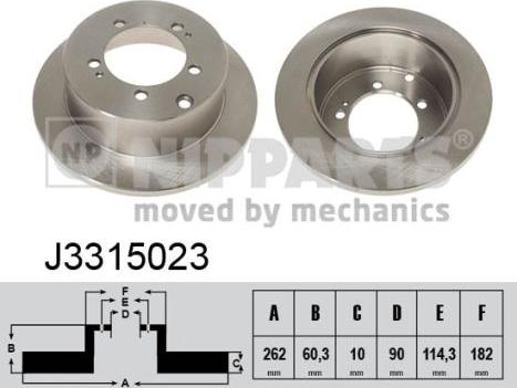 Nipparts J3315023 - Disc frana aaoparts.ro