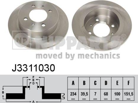 Nipparts J3311030 - Disc frana aaoparts.ro