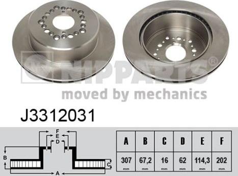 Nipparts J3312031 - Disc frana aaoparts.ro