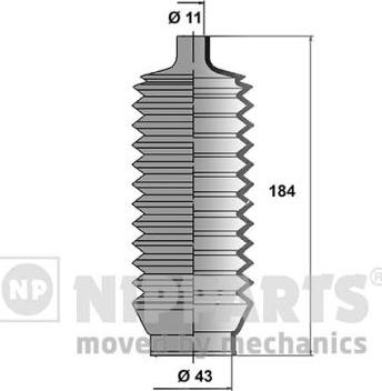 Nipparts J2845000 - Ansamblu burduf, directie aaoparts.ro
