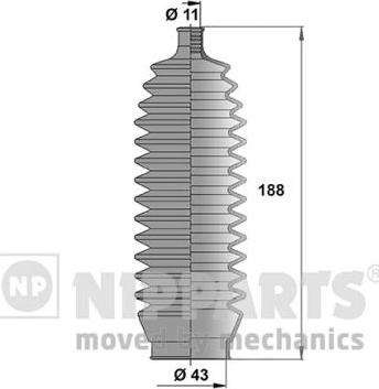 Nipparts J2855000 - Ansamblu burduf, directie aaoparts.ro