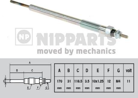 Nipparts N5715016 - Bujie incandescenta aaoparts.ro