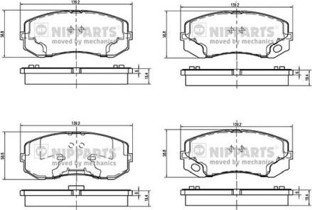 Nipparts N3605055 - Set placute frana,frana disc aaoparts.ro