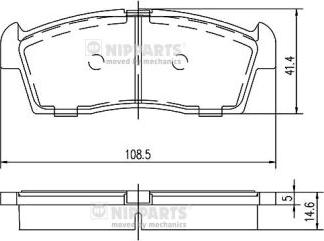 Nipparts N3608032 - Set placute frana,frana disc aaoparts.ro