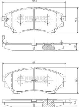 Nipparts N3603069 - Set placute frana,frana disc aaoparts.ro