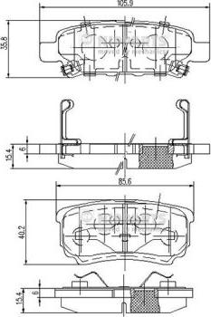 Nipparts N3615015 - Set placute frana,frana disc aaoparts.ro