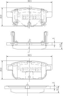 Nipparts N3618002 - Set placute frana,frana disc aaoparts.ro
