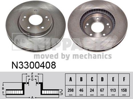 Nipparts N3300408 - Disc frana aaoparts.ro