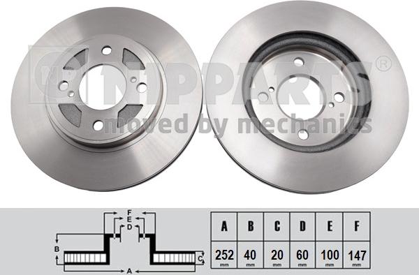 Nipparts N3308033 - Disc frana aaoparts.ro