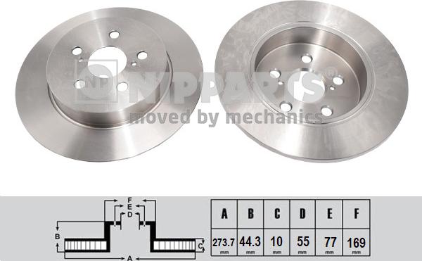 Nipparts N3312057 - Disc frana aaoparts.ro