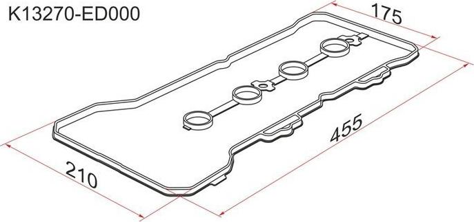 NISSAN 13270-ED000 - Garnitura, capac supape aaoparts.ro