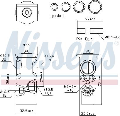 Nissens 999238 - Supapa expansiune, clima aaoparts.ro