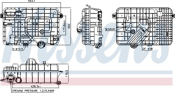 Nissens 996054 - Vas de expansiune, racire aaoparts.ro