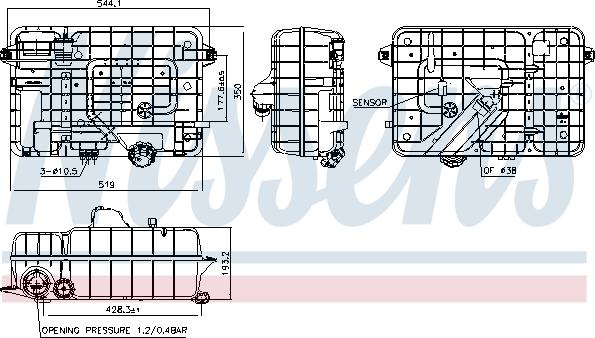 Nissens 996053 - Vas de expansiune, racire aaoparts.ro