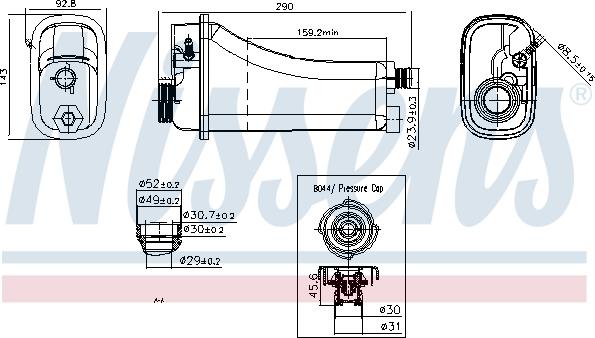 Nissens 996155 - Vas de expansiune, racire aaoparts.ro