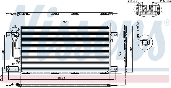 Nissens 94503 - Condensator, climatizare aaoparts.ro