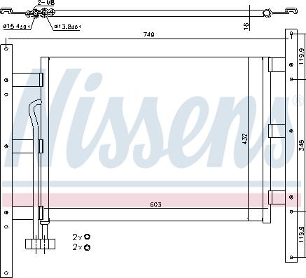 Nissens 94682 - Condensator, climatizare aaoparts.ro