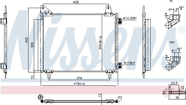 NISSENS 940946 - Condensator, climatizare aaoparts.ro