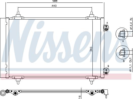 Nissens 940111 - Condensator, climatizare aaoparts.ro