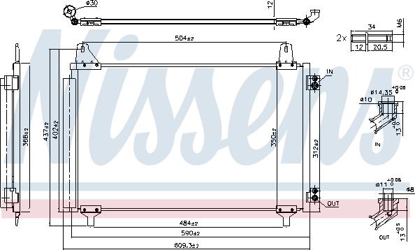 Nissens 941296 - Condensator, climatizare aaoparts.ro