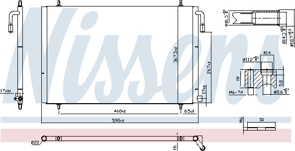 Nissens 94392 - Condensator, climatizare aaoparts.ro