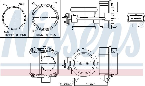 Nissens 955096 - Carcasa clapeta aaoparts.ro