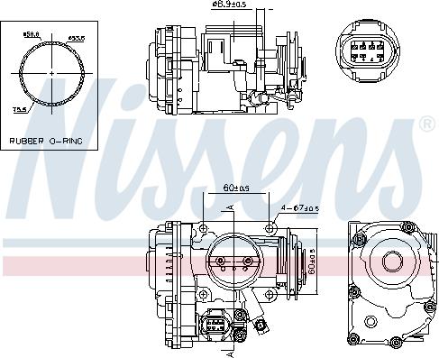 Nissens 955042 - Carcasa clapeta aaoparts.ro