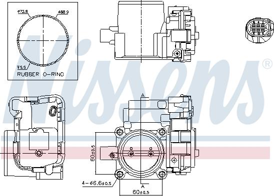 Nissens 955054 - Carcasa clapeta aaoparts.ro