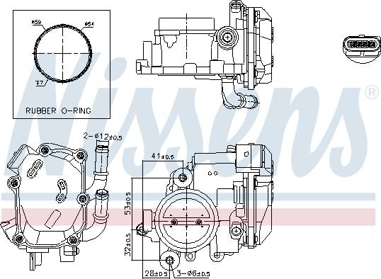 Nissens 955056 - Carcasa clapeta aaoparts.ro