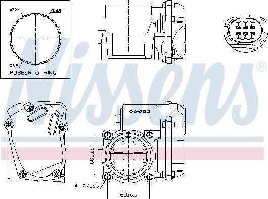 Nissens 955058 - Carcasa clapeta aaoparts.ro