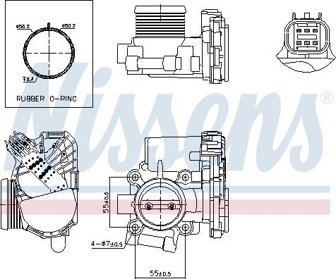 Nissens 955009 - Carcasa clapeta aaoparts.ro