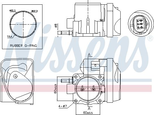 Nissens 955005 - Carcasa clapeta aaoparts.ro