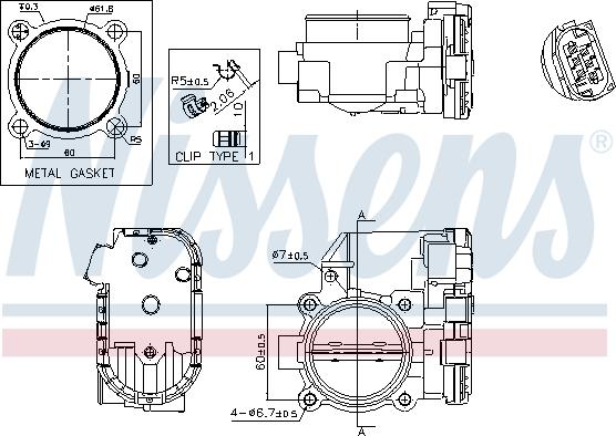 Nissens 955010 - Carcasa clapeta aaoparts.ro