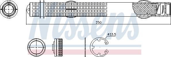 Nissens 95581 - Uscator,aer conditionat aaoparts.ro