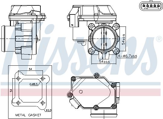 Nissens 955260 - Carcasa clapeta aaoparts.ro