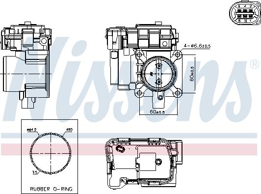 Nissens 955263 - Carcasa clapeta aaoparts.ro