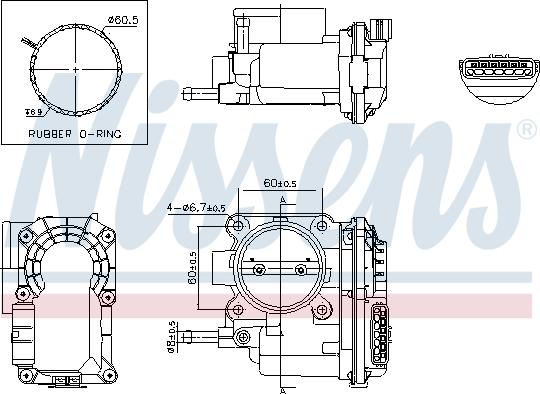 Nissens 955229 - Carcasa clapeta aaoparts.ro