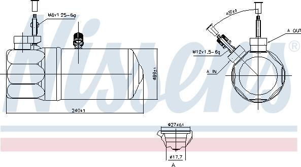 Nissens 95572 - Uscator,aer conditionat aaoparts.ro