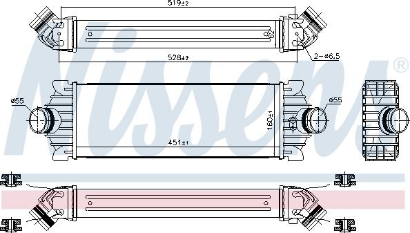 Nissens 96486 - Intercooler, compresor aaoparts.ro