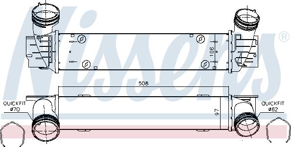 Nissens 96480 - Intercooler, compresor aaoparts.ro