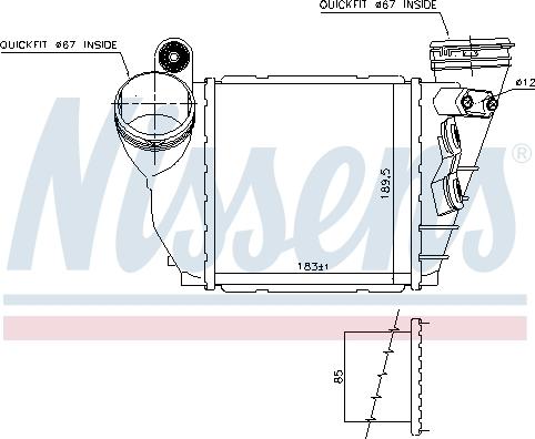 Nissens 96487 - Intercooler, compresor aaoparts.ro