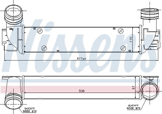 Nissens 96551 - Intercooler, compresor aaoparts.ro