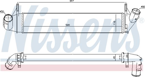 Nissens 96585 - Intercooler, compresor aaoparts.ro